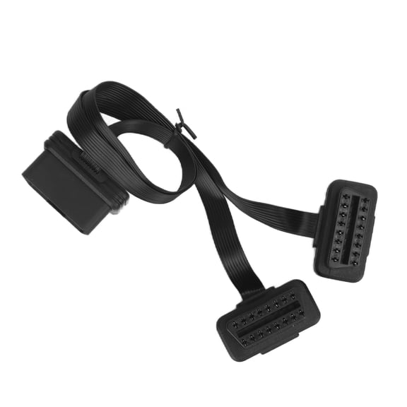 Nieyigj 16Pin OBD2 Flat Extension Cable 1 to 2 Female Splitter Universal Auto Car Diagnostic Tool Adapter Connector (12 inches / 30.5 cm)