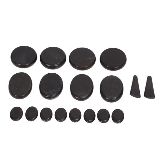 Nieyigj 18pcs Heated Rocks Massage Stones Muscle Relax Therapy Basalt Hot Stone Set with Warmer Box, Professional Spa Full Body Massager Kit for Deep Tissue Tension Relief, 110V US Plug