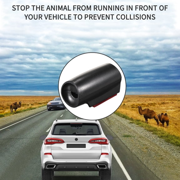 Nieyigj 2 PCS Deer Whistles Wind Deer Warning Whistles Collision Alerts Ultrasonic Wildlife Warning Safety Device for Truck Vehicles, Cars, Motorcycles, SUVs, Black