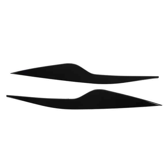 Nieyigj 2 Pcs Headlight Eyebrow Front Light Eyelid Trim Cover Replacement for Ford Focus MK2 2008-2011 Glossy Black