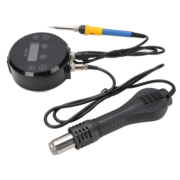 Nieyigj 2-in-1 Digital Soldering Iron Station and Hot Air Rework Kit for Electronics Repair, Includes 3 Nozzles, Precision Temperature Control, 220V, 3.11 lbs / 1410g Tool Set