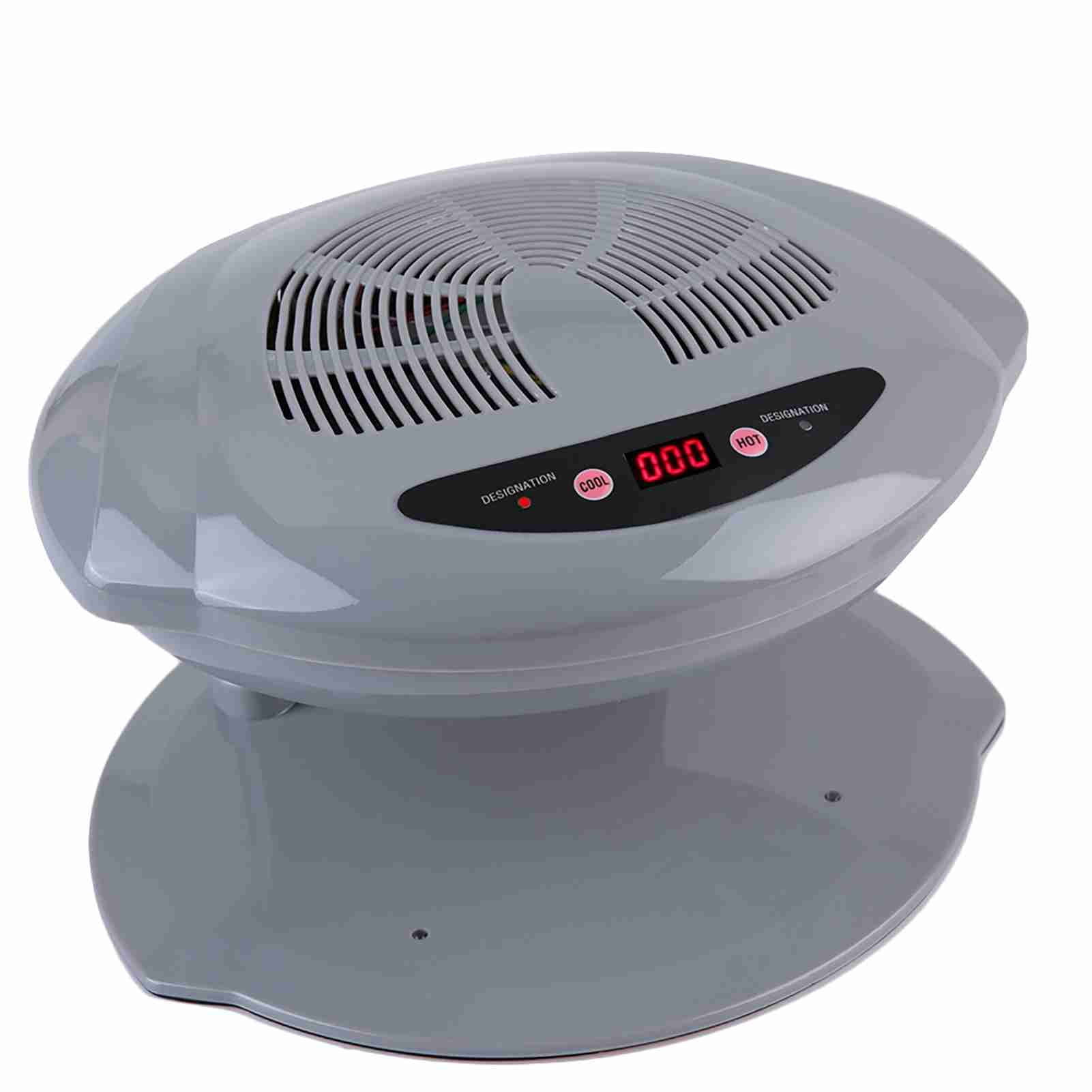 Nieyigj 2-in-1 Hot & Cold Air Nail Dryer Fan for Polish, Automatic Sensor Warm Cool Manicure Tool for Fingernails, Salon Quality Drying Equipment, US Plug 110V, Gray (11.81 inches / 30 cm)
