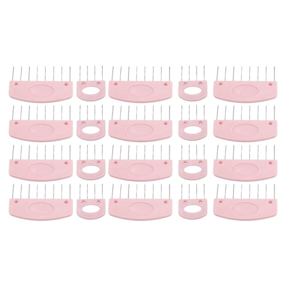 Nieyigj 20 Pcs Crochet Blocking Pins Kit 4 Needle and 8 Needle Knit Blocking Combs with Storage Box for Knitting Projects Pale Roseate Knitting Accessory Essential