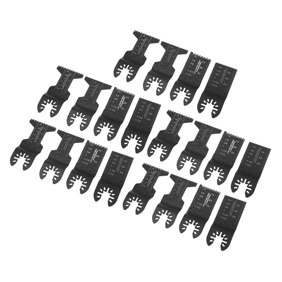 Nieyigj 20-Piece Multitool Saw Blade Set High Carbon Steel Quick Release Oscillating Tool Blades for Wood Metal Plastic PVC Accurate Clean Cutting 34mm (1.34 in) 45mm (1.77 in)
