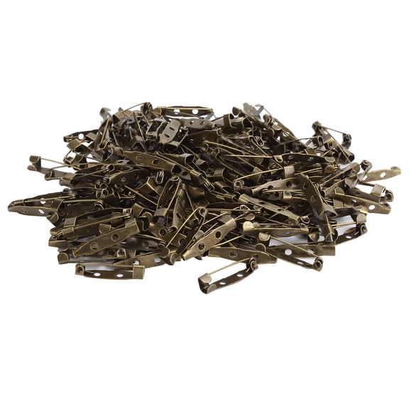 Nieyigj 200Pcs Vintage Bronze Safety Pins Alloy Brooch Fastener for Sewing DIY Jewelry Making Clothes Tag Crafting Small 2cm (0.78 inches / 2 cm) Lock Header Rust-Resistant Assortment