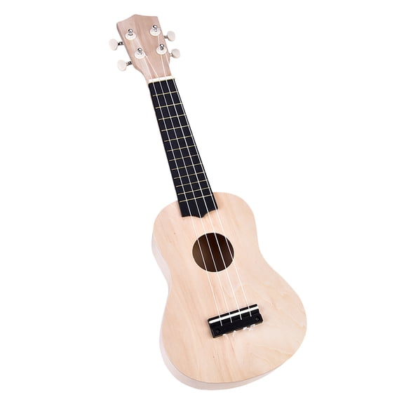 Nieyigj 21-Inch Basswood 4-String Ukulele DIY Kit, Customizable Unpainted Wooden Instrument Accessory Set for Beginners and Kids, 20.8 x 6.8 x 2.1 Inches