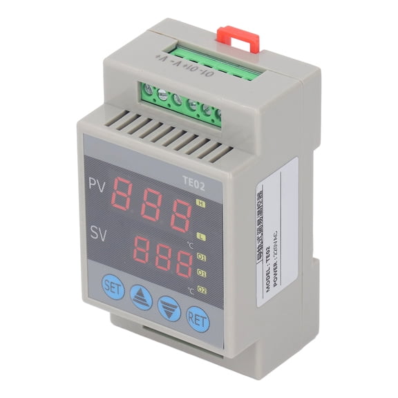 Nieyigj 220VAC DIN Rail Micro Temperature Controller High Accuracy Digital Display Thermostat Module -50 to 120 for Industrial Heating Cooling Control Switch with Alarm Relay