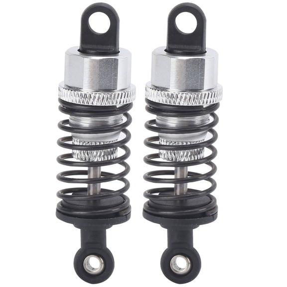 Nieyigj 2Pcs 63mm / 2.5 inches Metal RC Shock Absorber Damper Upgrade Parts Compatible with TRAXXAS SLASH 2WD Remote Control Vehicles, Silver Edition Aluminium Alloy Replacement Accessories
