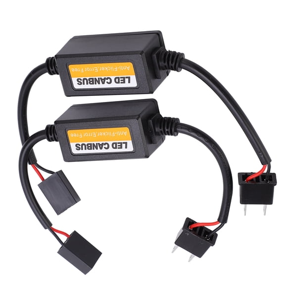 Nieyigj 2Pcs LED Decoder Anti-Flicker Car Dashboard Error Code Fault Canceller for H7 DC 9V-16V (11.8 inches / 30 cm)