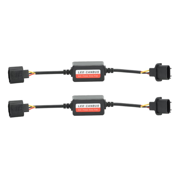 Nieyigj 2Pcs LED Headlight Decoder Resistor Canbus Anti-Flicker Error Free Wiring Harness for H13 9008 Plug Automotive Fog Light, 12V DC 4A Maximum Current Replacement Electrical Part