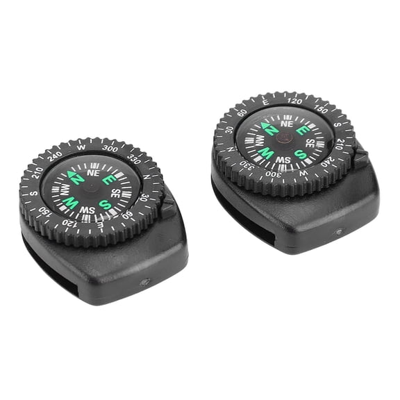 Nieyigj 2pcs Portable Watch Band Slip Slide Navigation Wrist Compass for Camping Boating 1.3 in / 3.2 cm