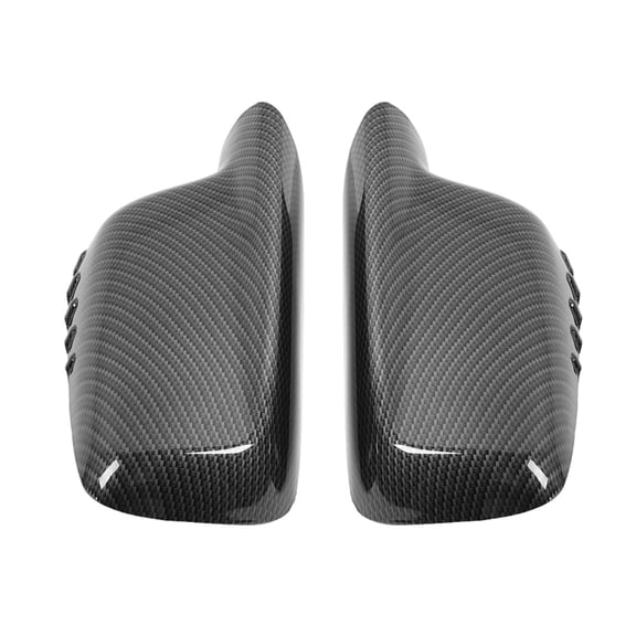 Nieyigj 2pcs Rearview Wing Mirror Cover Housing for BMW 3 Series E46 7 Series E66 Carbon Fiber Pattern