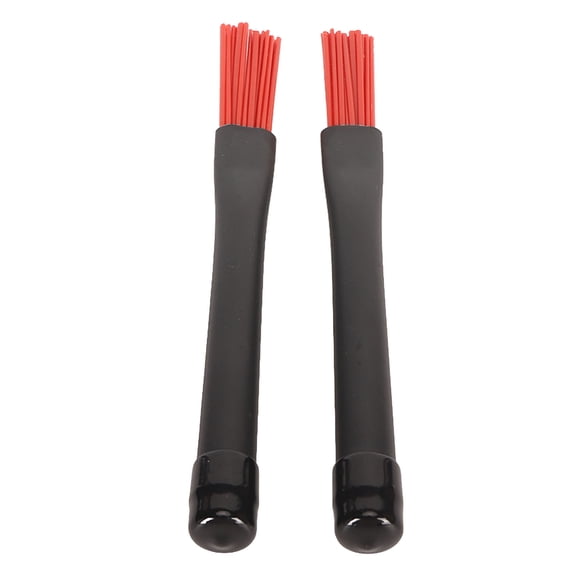 Nieyigj 2pcs Retractable Drum Brushes Professional Nylon Drum Brushes Set with Rubber Handles for Rock Band Country Music Folk Drummers, Red