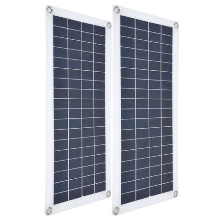 Nieyigj 2x10W Monocrystalline Silicon Solar Panels Kit with 30A Controller Photovoltaic Module USB 5V for RV Boat Emergency Charging 17.1 inches[cite: 1]