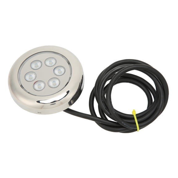 Nieyigj 3.5in / 8.89cm LED Underwater Light Surface Mount IP68 Waterproof 12V-24VDC for Yacht Marine Boat RGBW Color 10W Durable Transom Lamp Accessory