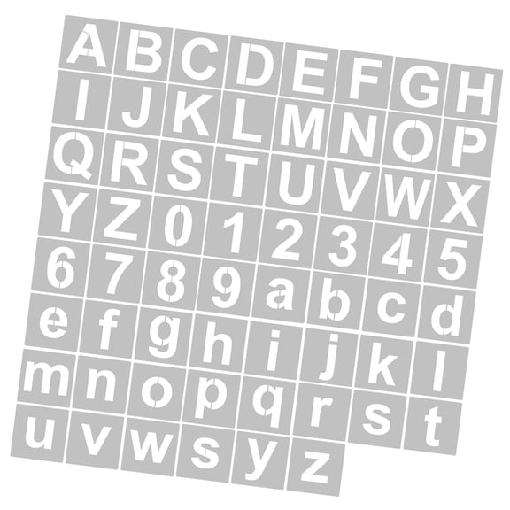 Nieyigj 3 Inch Letter and Number Stencils Set (62 Count), Reusable Alphabet Art Templates for DIY Painting on Wood, Fabric, Glass, Wall Decor