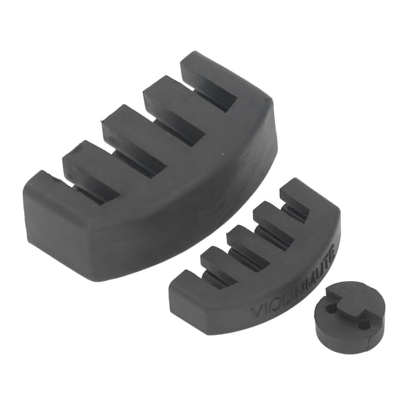 Nieyigj 3-Piece Violin and Cello Mute Set, Rubber Claw and Round Style Stringed Instrument Practice Silencer for All Sizes, Black