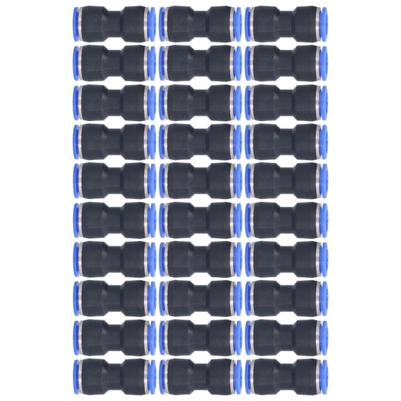 Nieyigj 30Pcs Straight Pneumatic Connector Push to Connect Fittings for Air Tube Industrial Supplies PU-12, 12mm / 0.5in, Blue