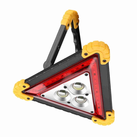 Nieyigj 30W Multifunction Car Breakdown Emergency Safety Triangle Stop Sign with Red LED Warning Light Portable Roadside Hazard Flasher 7.87 inches / 20 cm Universal Fit For Vehicles