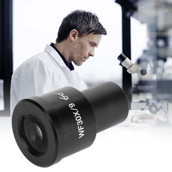 Nieyigj 30X Magnification 23.2mm Wide-Angle Microscope Eyepiece with 9mm Field of View Premium Optical Glass Lens and Aluminum Alloy Body for Compound Biological Microscopes