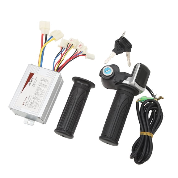 Nieyigj 36V 800W Electric Bike Conversion Kit Motor Controller Throttle Twist Grip Set with Square Screen Key Lock for Electric Tricycles Cycling Upgrades