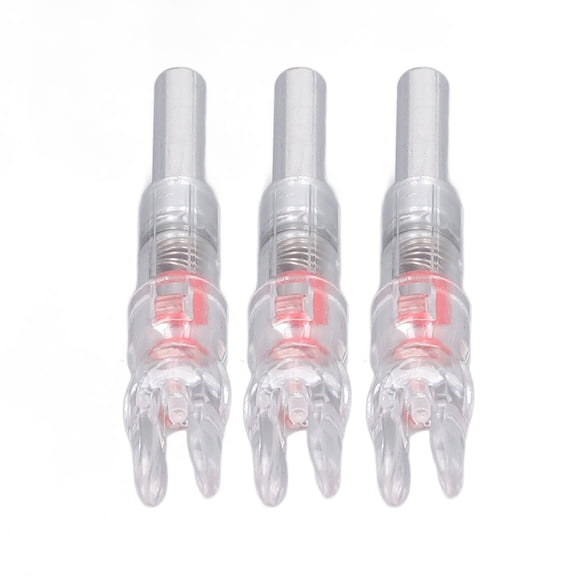 Nieyigj 3PCS Lighted Nocks for Arrows Automatic Lighting 6.2mm / 0.24 inches Internal Diameter Archery Shaft Luminous Arrow Tail for Outdoor Red