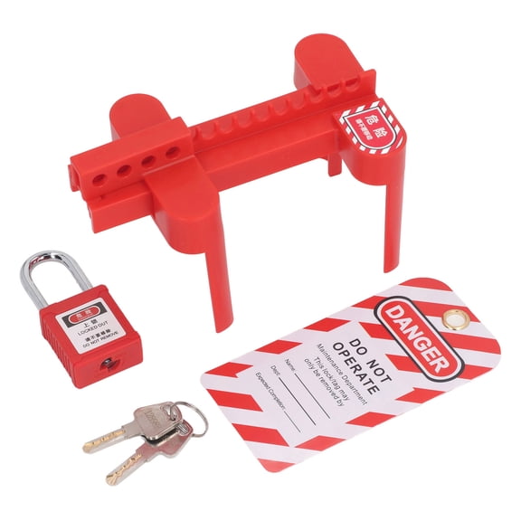 Nieyigj 3PCS Set Ball Valve Lockout DN50-DN100 Adjustable Polypropylene Safety Device for Chemical Plants