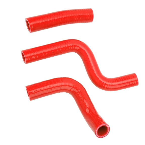 Nieyigj 3PCS Silicone Radiator Coolant Hose Pipe Kit for Kawasaki KX80 KX85 KX100 Motorcycle, Stable Connection, Leak Proof, Heat Resistant, Red