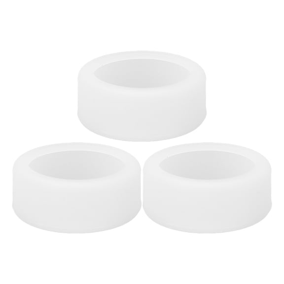 Nieyigj 3PCS Silicone Ring Covers for Smart Ring Scratch Resistant Skin Friendly Elastic Ring Protector Protective Sleeve White S