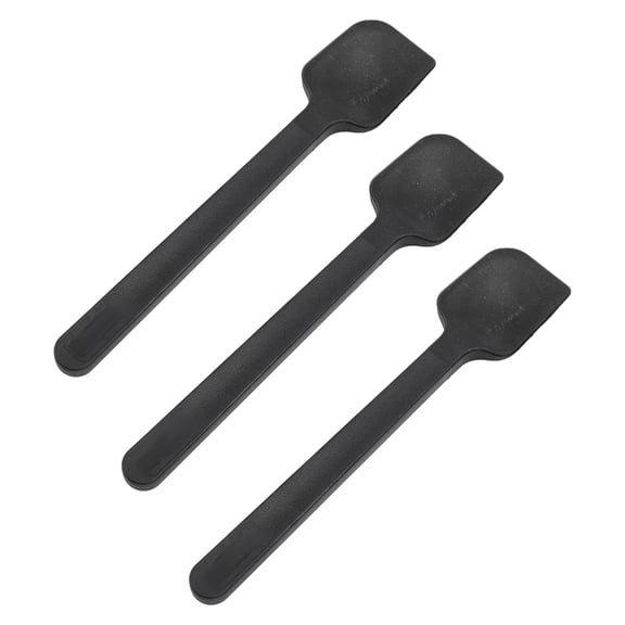 Nieyigj 3PCS Silicone Spoons Set 4.7 Inch / 12 cm Heat Proof Small Jam Spoon for Cooking Serving Mixing Stirring Black Kitchen Spatulas