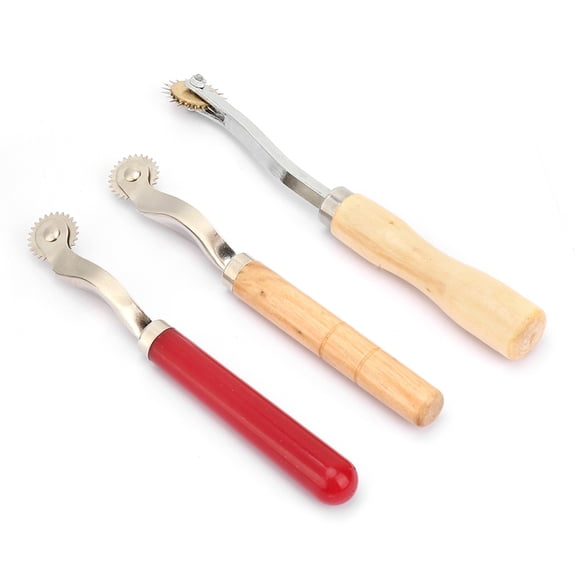 Nieyigj 3Pcs Sewing Tracing Wheel Stitch Marker Roulette Tool, Leather Paper Fabric Craft Tracing Cutter for Tailor Handmade Quilts DIY Production (6.69 inches / 17 cm)