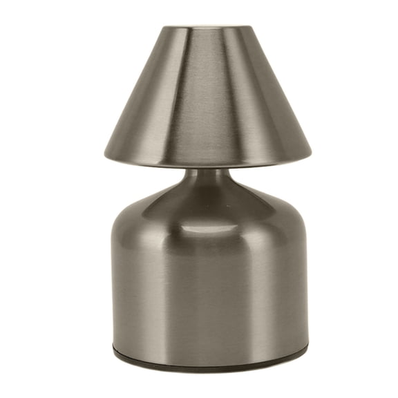 Nieyigj 3W Stepless Dimming Touch Table Lamp, Cordless Rechargeable Bedside Desk Light, 1800mAh Battery Powered 3 Color Modes for Bar Bedroom Living Room Office, 5.9 inches / 15 cm, Silver