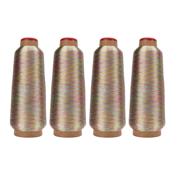 Nieyigj 4 Pcs Colorful Polyester Sewing Thread 3000 Yards / 2743.2 m Skin Friendly Spools for Sewing Machine Handicrafts Stitching Job Household Fabric Repair All Purpose Multicolor Set[cite: 1]