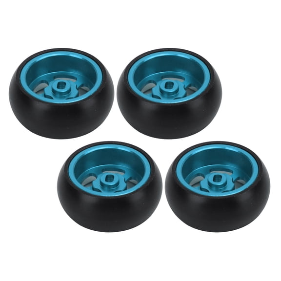 Nieyigj 4 Pcs RC Drift Tire High Abrasion Resistance Strong Cushioning Easy Installation Aluminum Alloy Toy Tires for 1/28 RC Car Wltoys K969 K989 P929 Kyosho Miniz Minid Miniq (Blue)