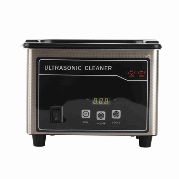 Nieyigj 40KHz Ultrasonic Jewelry Cleaner Machine 800ml Large Capacity Portable Low Noise Stainless Steel Washer for Glasses Watches Dentures Rings Coins Electronics Industry (US Plug 110V Silver)