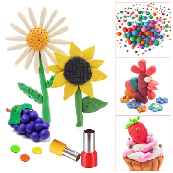 Nieyigj 40pcs Polymer Clay Cutters Kit Mini Circle Shape Cutter Molds Pottery Ceramic DIY Round Indentation Clay Tools with Storage Case