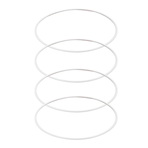 Nieyigj 4Pcs 19 Inch / 48.26 cm Wheel Rim Protector Ring ABS Anti Scratch Stylish Look Self Adhesive Flat Trim Ring for Cars White Universal Fitment Easy Install