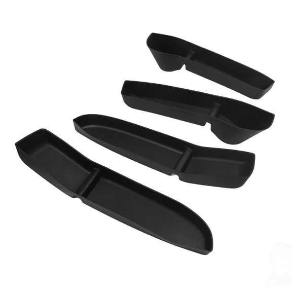 Nieyigj 4Pcs Door Side Storage Box Versatile Use Easy Installation Front Rear Door Slot Organizer Tray Replacement for Tesla Model 3 Highland 2024 Black, 15.35 inches / 39.00 cm Length