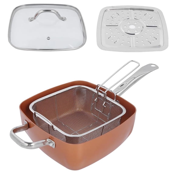 Nieyigj 4Pcs Set Stainless Steel NonStick Electric Frying Pan Multifunctional Square Saucepan (19.7 inches / 50 cm) [cite: 12]