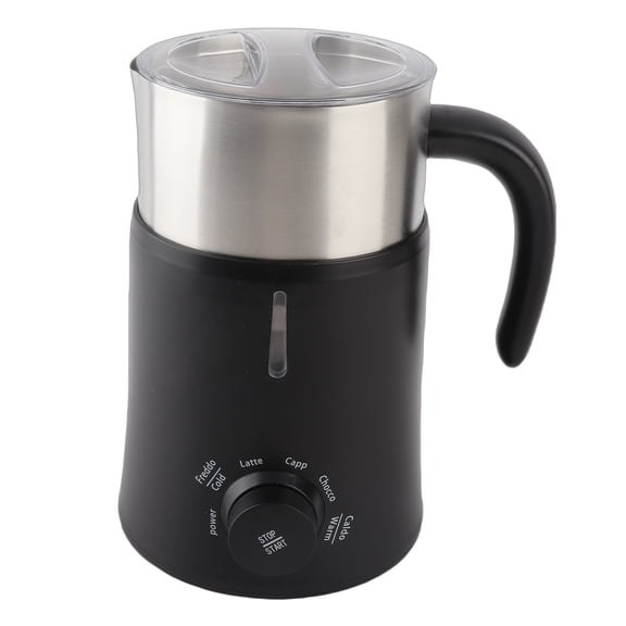 Nieyigj 5 in 1 Electric Milk Frother - 24oz / 700ml Hot and Cold Foam Maker and Milk Warmer for Latte, Cappuccino, Hot Chocolate, 500W Non-Slip Base, Black
