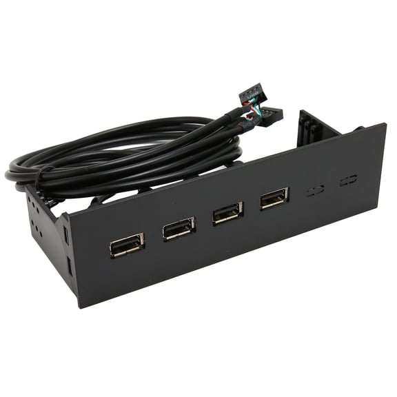 Nieyigj 5.25 Inch USB 2.0 Hub Front Panel, Multifunctional 4 Ports 19-Pin Optical Drive Bay Bracket Hub Expander for PC Desktop Computer Case (6.69 inches / 17 cm)