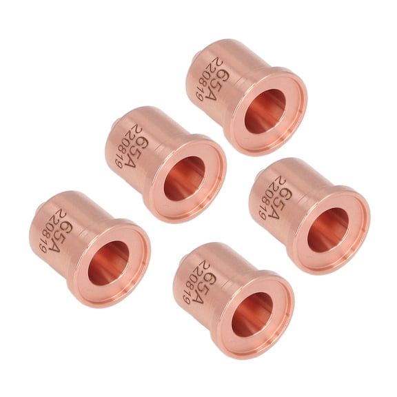 Nieyigj 5 Pcs Brass Plasma Electrode Tip Set 220819 Cutting Nozzle Consumables Kit for PMX 65 85 105 65A Models, Industrial Hardware Replacement Parts Set (4.33 inches / 11 cm Length)