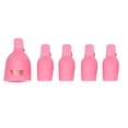 thumbnail image 1 of Nieyigj 5 Pieces Gel Polish Remover Clips Home Salon Toenail UV Gel Soak Off Cap Wrap Nail Art Tool Set, Reusable Acrylic Nail Polish Removal Caps, 7.87 inches / 20 cm Length, Pink, 1 of 9