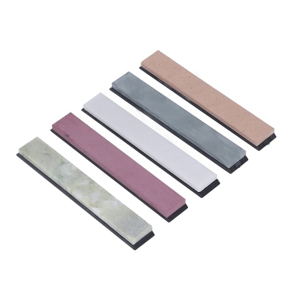Nieyigj 5 Pieces Sharpening Stone Set Water Whetstone 1000 3000 8000 Grits for Kitchen Cutters Scissors Chisels, Jade and Stone, 5.9 Inches / 15 cm