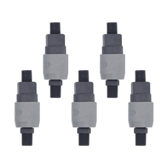 Nieyigj 5-Set C Type Self Locking Quick Connect Air Tool Fittings For Machinery Electronics, Model SM+PM-20, 13mm / 0.51 in Thread Outer Diameter, R1/4 Type, Lightweight PVC Profiles Material
