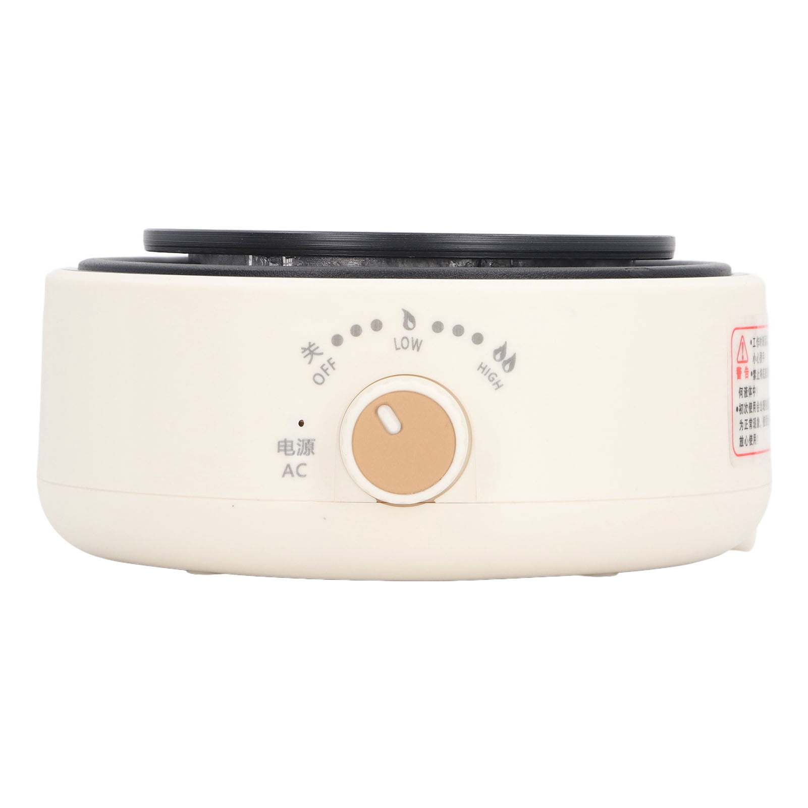 Nieyigj 500W Portable Countertop Burner Electric Hot Plate Stove, Single Burner for Studio Dorm Kitchen, Beige (19x16x8 in / 48.3x40.6x20.3 cm)