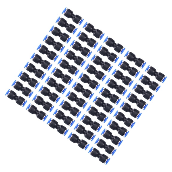 Nieyigj 50Pcs Straight Pneumatic Connector Push to Connect Fittings for PU-4 Air Tube Industrial Supplies Blue Color 0.16 inches / 4 mm Tube Diameter 50 Count Pack[cite: 1]