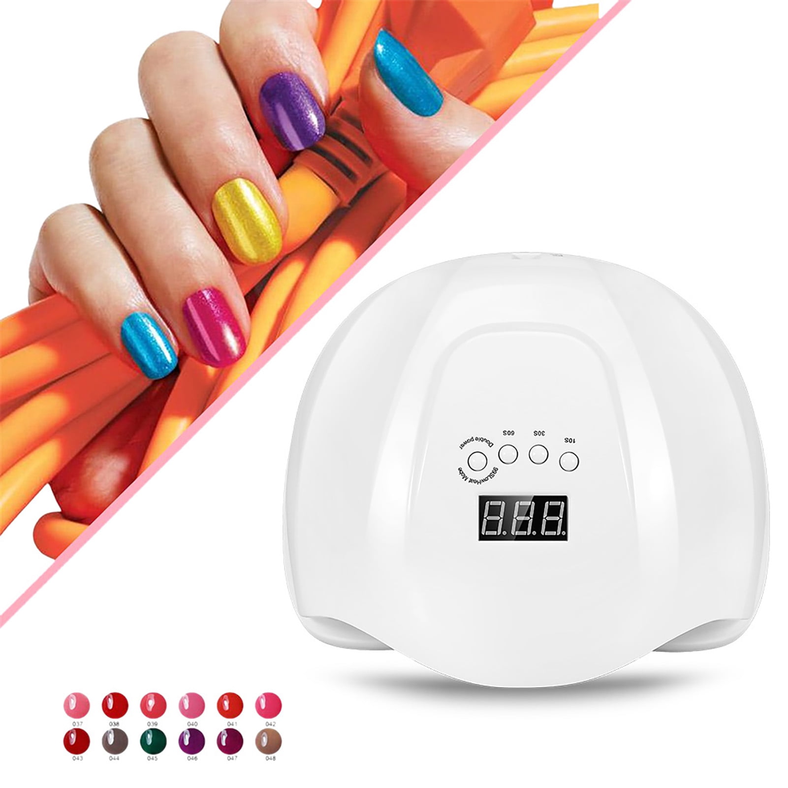 Nieyigj 54W SUN X UVLED Nail Lamp Professional Dryer for Gel Polish with Smart Sensor, US Plug White