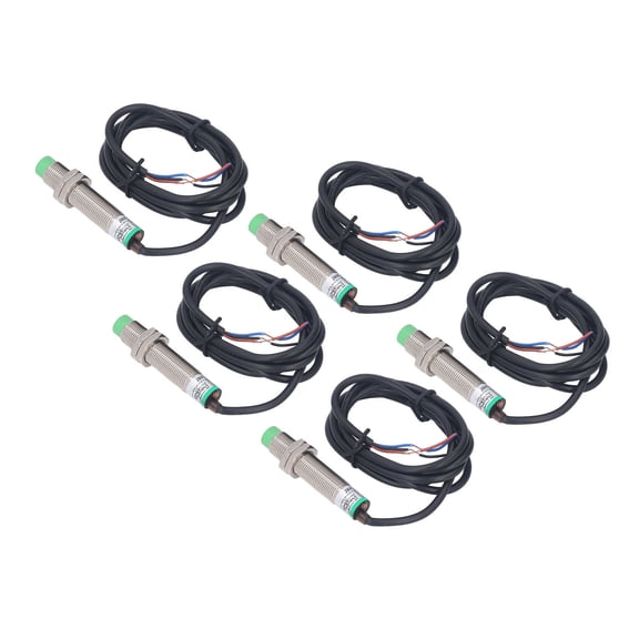 Nieyigj 5PCS Inductive Proximity Switch M12 X 1 PNP IP65 Waterproof Non Contact Sensor 6-36VDC