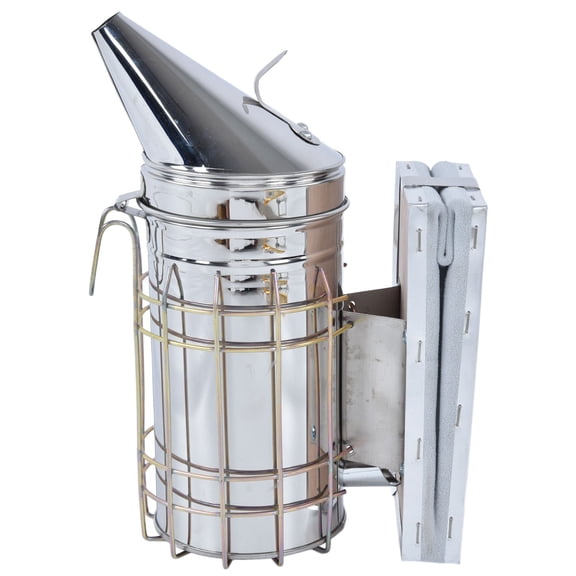 Nieyigj 6-Piece Beekeeping Starter Kit - Stainless Steel Beehive Smoker, Frame Grip, Uncapping Fork & Tool Set (11 in / 28 cm)